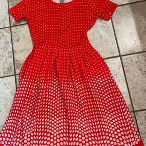 LulaRoe Red and white dress - size medium - new without tags $10.00.